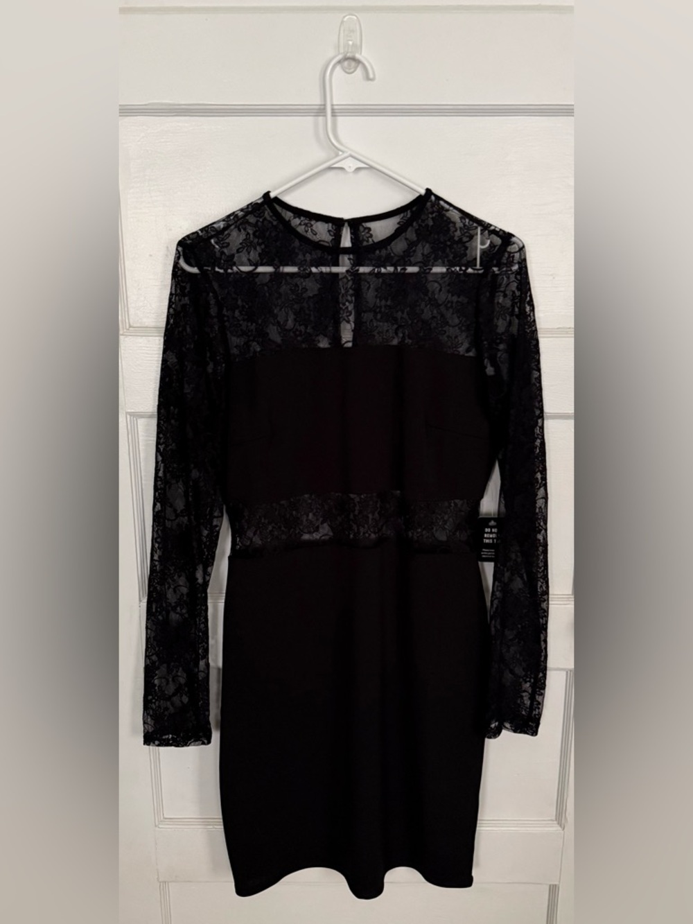 Express Black Lace Midi Dress